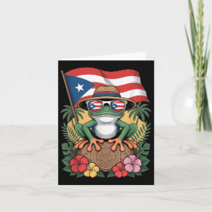 Puerto Rico Boricua Coqui Frog Taino Sun Puerto Ri Karte