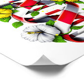 Puerto Rico Boricua DNA-Kette Poster (Ecke)