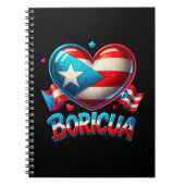 Puerto Rico Boricua Liebe Herzenflagge Notizblock (Vorderseite)