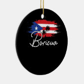 Puerto Rico Boricua Puerto Rico Flaggenpreis Keramik Ornament (Rechts)