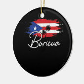 Puerto Rico Boricua Puerto Rico Flaggenpreis Keramik Ornament (Links)