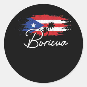 Puerto Rico Boricua Puerto Rico Flaggenpreis Runder Aufkleber