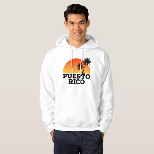 Puerto Rico Boricua Sunset Beach Hoodie (Vorne ganz)
