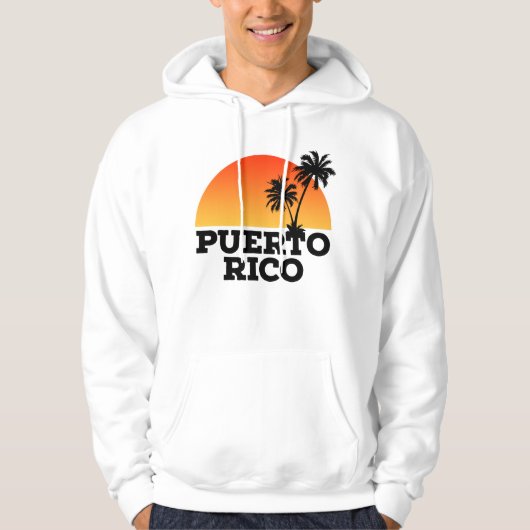Puerto Rico Boricua Sunset Beach Hoodie (Vorderseite)