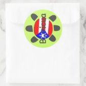 Puerto Rico Boricua Symbol Runder Aufkleber (Tasche)
