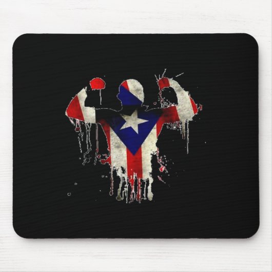 Puerto Rico Boxing Gloves Boxeo Shirt Ropa Uni Mousepad (Vorne)
