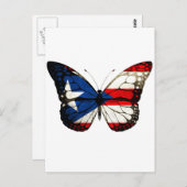 Puerto Rico Butterfly Postkarte (Vorne/Hinten)