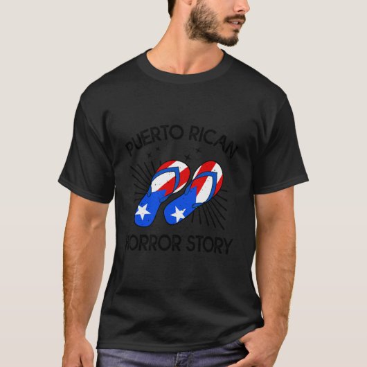 Puerto Rico Chancla Puerto Rico Spanischer Joke T-Shirt (Vorderseite)