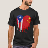 Puerto Rico China Flag Mitbürger Grown Patriot T-Shirt (Vorderseite)
