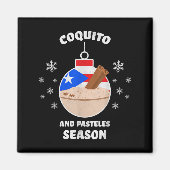 Puerto Rico Christmas Coquito And Pasteles Season Magnet (Vorne)