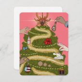 PUERTO RICO CHRISTMAS TREE FEIERTAGSKARTE (Vorne/Hinten)