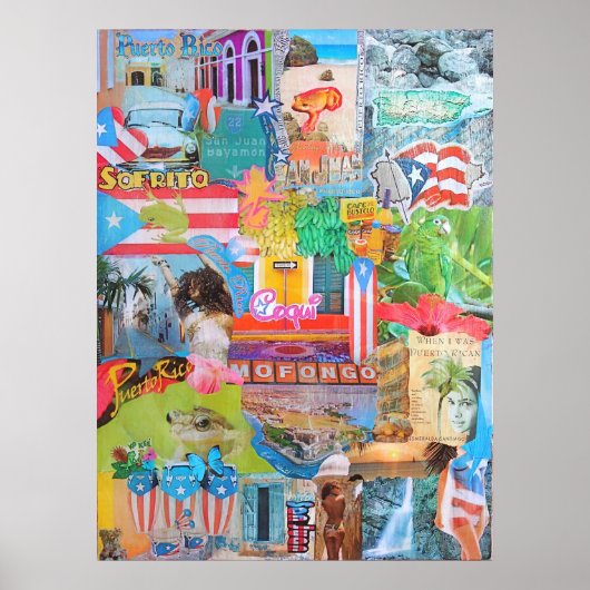 Puerto Rico Collage Poster (Vorne)