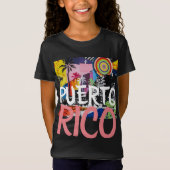 Puerto Rico cooler Graffiti-WandShirt, Mädchen T-Shirt (Vorderseite)