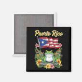 Puerto Rico Coquí Frog Boricua Pride Magnet (Vorderseite/Rückseite)