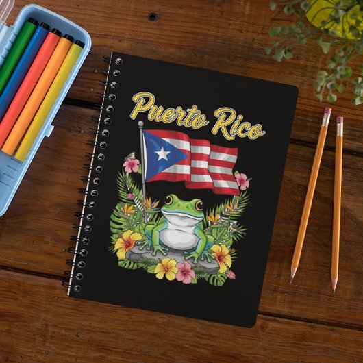 Puerto Rico Coquí Frog Boricua Pride Notizblock