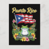 Puerto Rico Coquí Frog Boricua Pride Postkarte (Vorderseite)