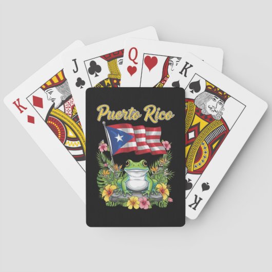 Puerto Rico Coquí Frog Boricua Pride Spielkarten (Rückseite)