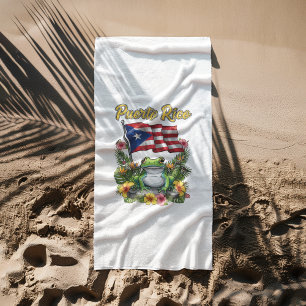 Puerto Rico Coquí Frog Boricua Pride Strandtuch