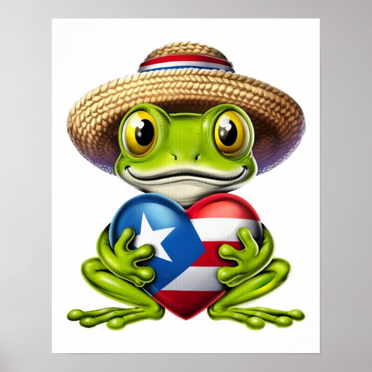 Puerto Rico Coqui Frog Poster (Vorne)