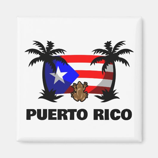 Puerto Rico Coqui Frog Travel Magnet (Vorne)