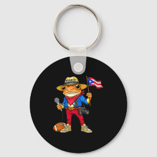 Puerto Rico Coqui Frosch Straßenmusik Fußball Bori Schlüsselanhänger