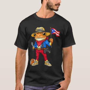 Puerto Rico Coqui Frosch Straßenmusik FußballPuert T-Shirt