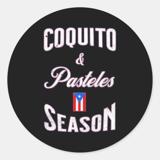 Puerto Rico Coquito Pasteles Season Runder Aufkleber (Vorderseite)