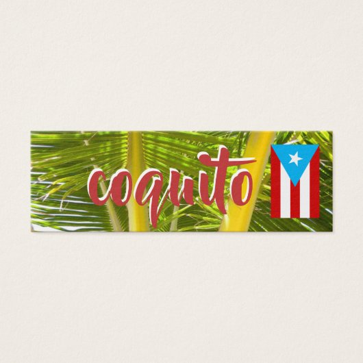 Puerto Rico Coquito Tag mit Fahne (Vorderseite)