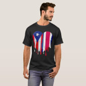 Puerto Rico Costa Rica Flag Heart Grown Patriot Co T-Shirt (Vorne ganz)