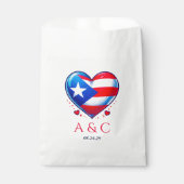 Puerto Rico Couple Heart Wedding Geschenktütchen (Vorderseite)