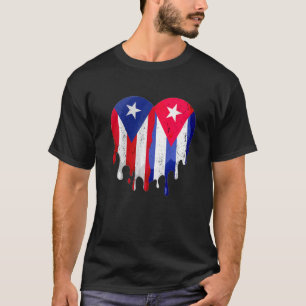 Puerto Rico Cuba Flag Mittlerer Bürger Grown Patri T-Shirt