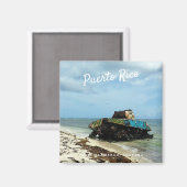 Puerto Rico, Culebra, Playa Flamenco Magnet (Vorderseite/Rückseite)