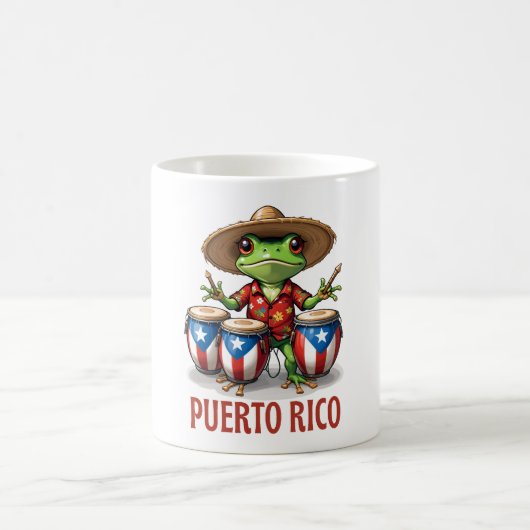 Puerto Rico Culture Frog Kaffeetasse (Mittel)