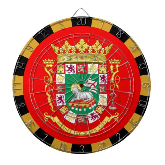 Puerto Rico Dartboard & Flag Dartboard / Spielbret Dartscheibe (vorne)