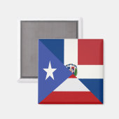 Puerto-Rico-Dominikanische Flagge | PR DR Republik Magnet (Vorderseite/Rückseite)
