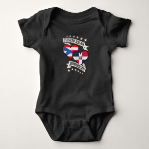 Puerto Rico Dominikanische Herzflags Puerto Rico D Baby Strampler