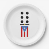 Puerto Rico Domino Pappteller (Vorderseite)