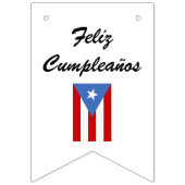 Puerto Rico Domino Thema Geburtstag Jagdfahnen Wimpelkette (Zweite Fahne)