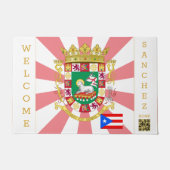 Puerto Rico Doormat & Puerto Rico Flag / Patrioten Fußmatte (Vorderseite)