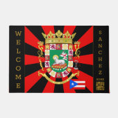 Puerto Rico Doormat & Puerto Rico Flag / Patrioten Fußmatte (Vorderseite)