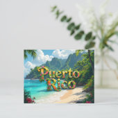 Puerto rico dreaming postkarte (Stehend Vorderseite)