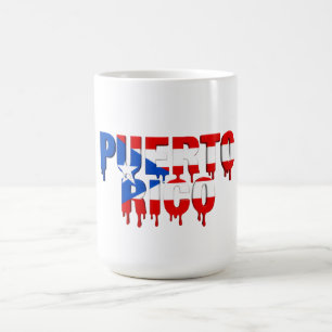 Puerto Rico Drip Design mit karibischer Flagge Kaffeetasse
