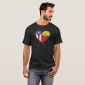 Puerto Rico Ecuadorianische Flagge Puerto Rico Ecu T-Shirt (Vorne ganz)