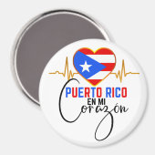 Puerto Rico en mi Corazon Puerto Rican Pride Magnet (Vorderseite/Rückseite)