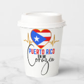 Puerto Rico en mi Corazon Puerto Rican Pride Pappbecher (Vorderseite)