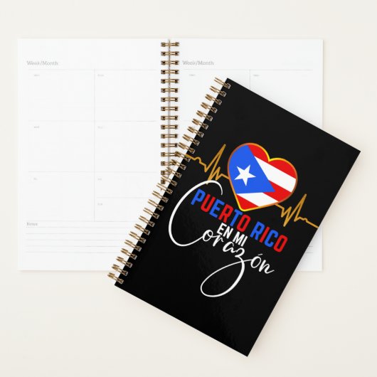 Puerto Rico en mi Corazon Puerto Rican Pride Planer (Anzeige)