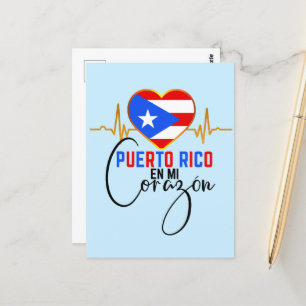 Puerto Rico en mi Corazon Puerto Rican Pride  Postkarte