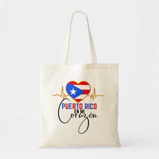 Puerto Rico en mi Corazon Puerto Rican Pride Tragetasche (Vorne)
