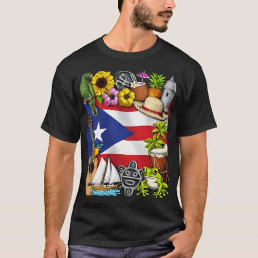Puerto Rico Erbe T-Shirt (Vorderseite)