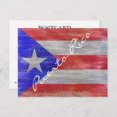 Puerto Rico erschüttert puerto-ricanische Flagge Postkarte (Vorne/Hinten)